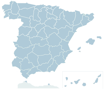Mapa de provincias de Espa�a