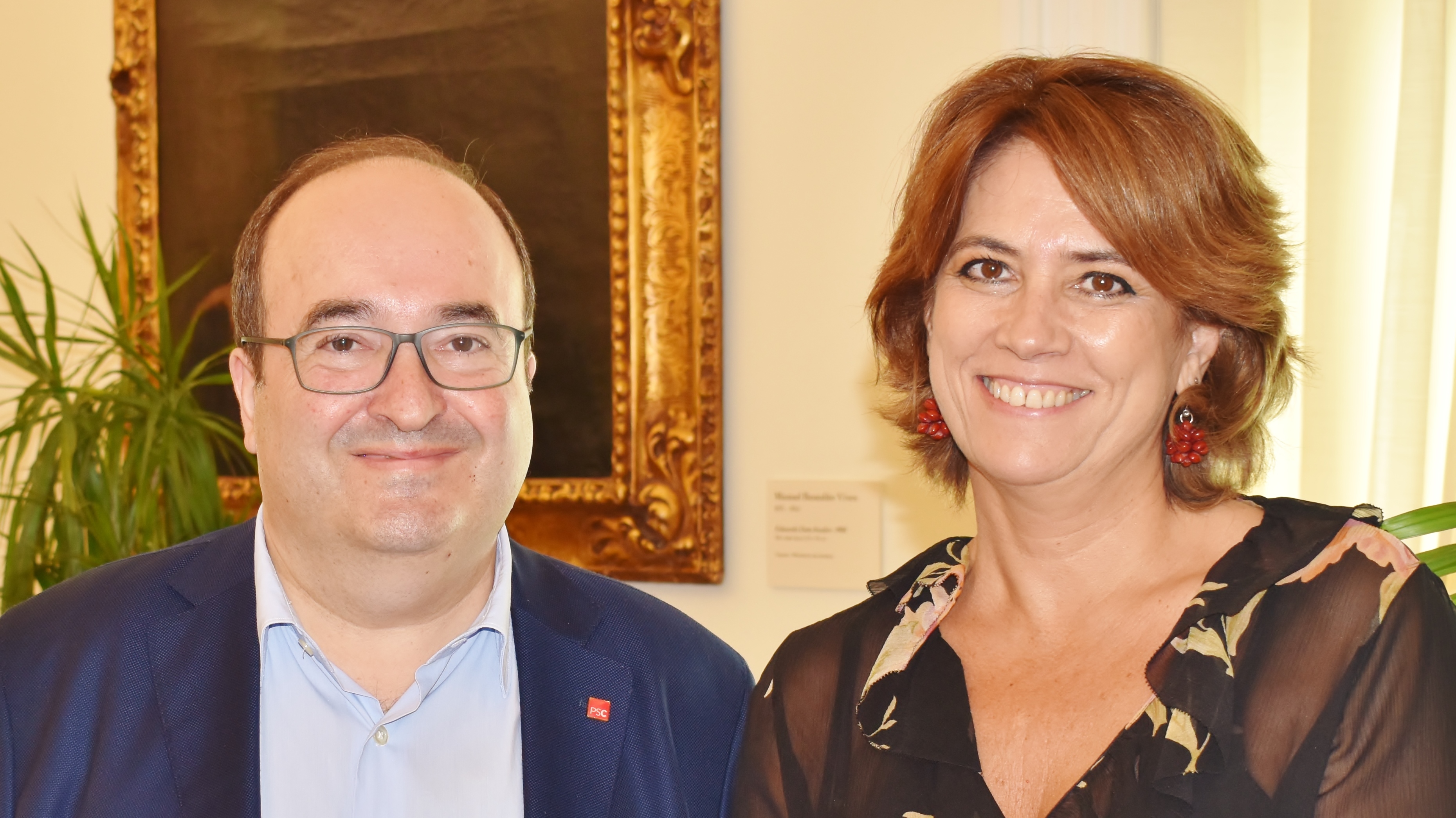 La ministra Delgado se re&uacute;ne con el secretario general de los socialistas catalanes Miquel Iceta