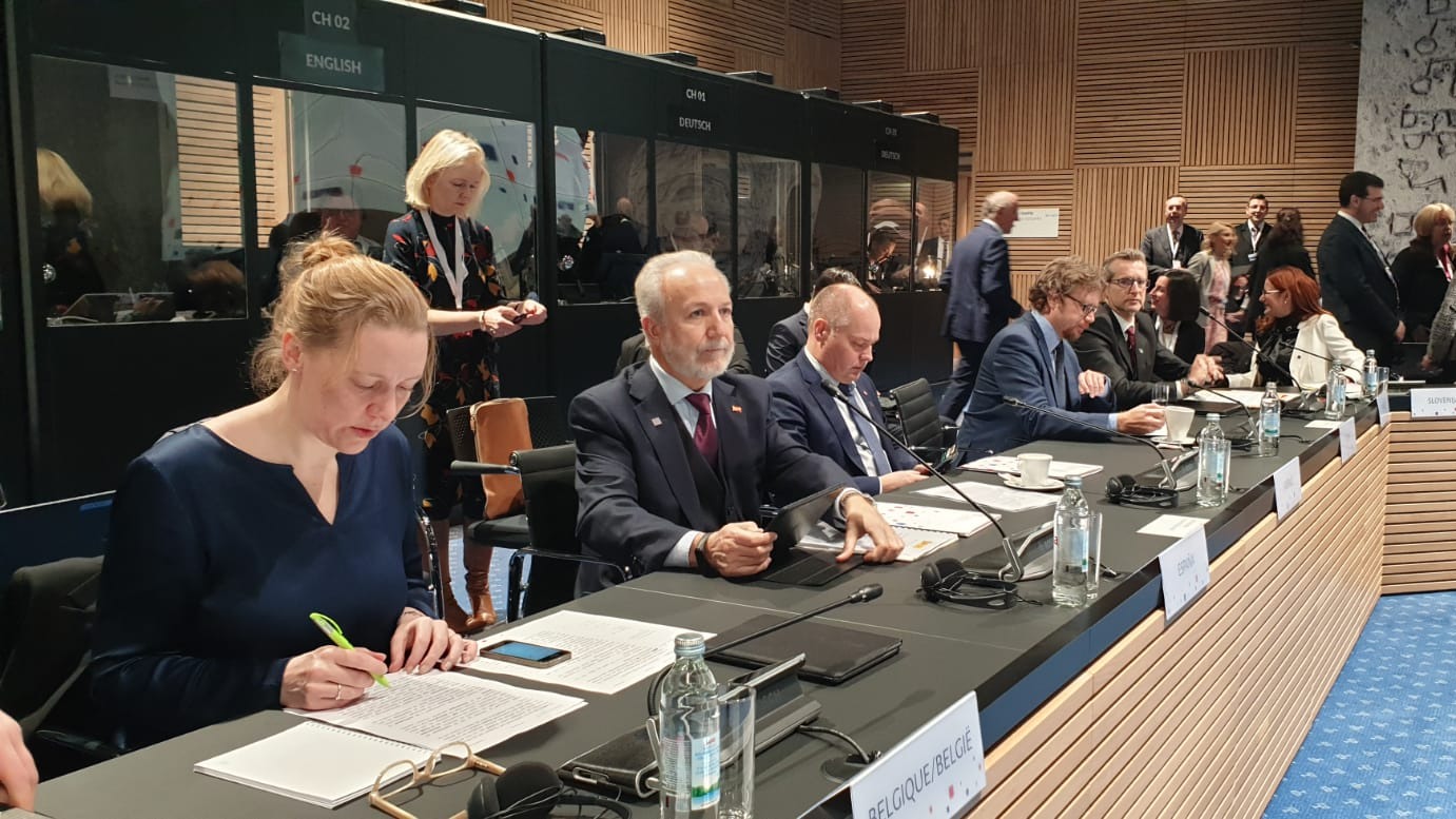 El secretario de Estado de Justicia, Manuel Jes&uacute;s Dolz, durante la reuni&oacute;n del Consejo JAI informal en Zagreb