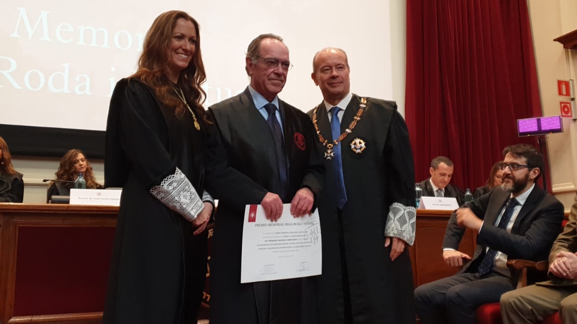 El ministro de Justicia, Juan Carlos Campo, durante la celebraci&oacute;n de la Festividad de San Raimon de Penyafort en Barcelona