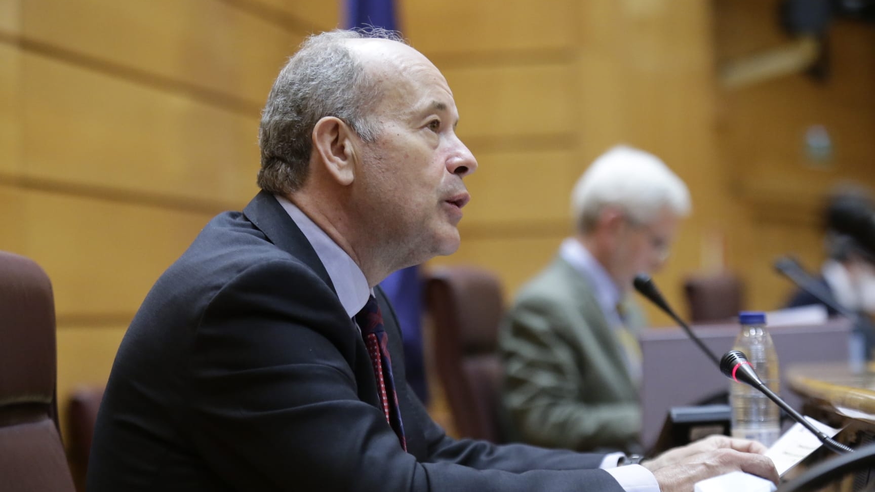 El ministro de Justicia, Juan Carlos Campo, durante su comparecencia ante la Comisi&oacute;n de Justicia del Senado 
