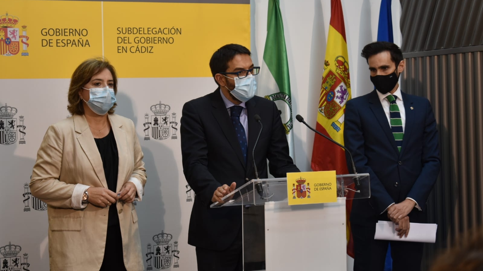 El secretario de Estado de Justicia, Pablo Zapatero, durante su visita a Algeciras, para impulsar la lucha contra el narcotr&aacute;fico
