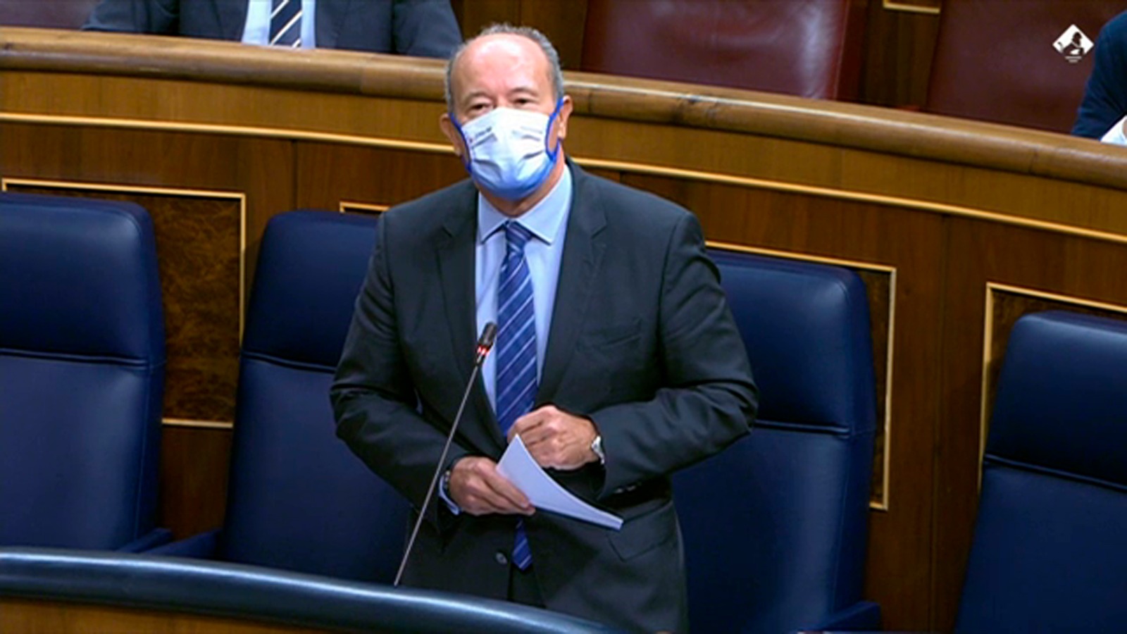 El ministro de Justicia, Juan Carlos Campo, durante su intervenci&oacute;n en sesi&oacute;n de control en el Congreso de los Diputados
