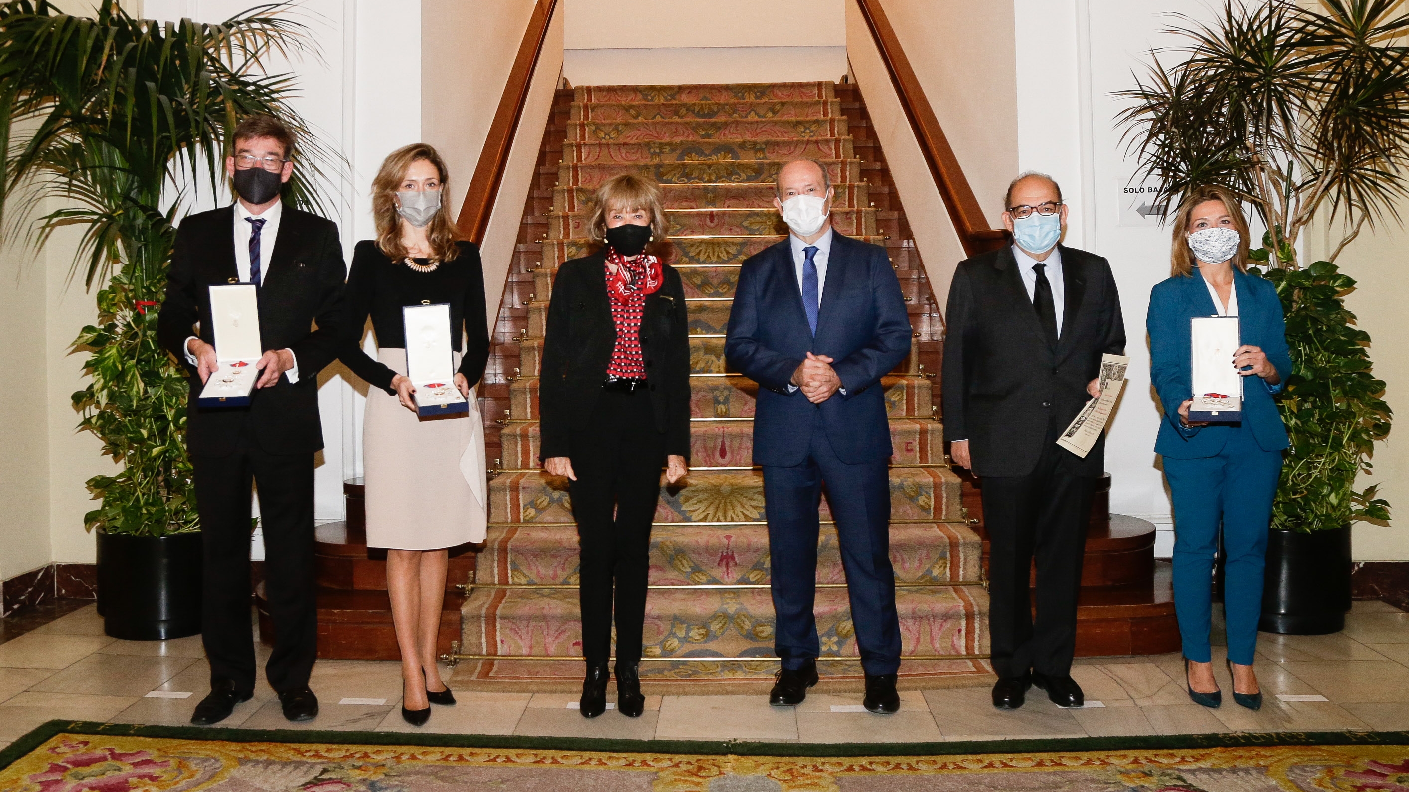 El ministro de Justicia, Juan Carlos Campo, durante la entrega de la distinci&oacute;n de la Orden de San Raimundo de Pe&ntilde;afort a cuatro letrados del Consejo de Estado 