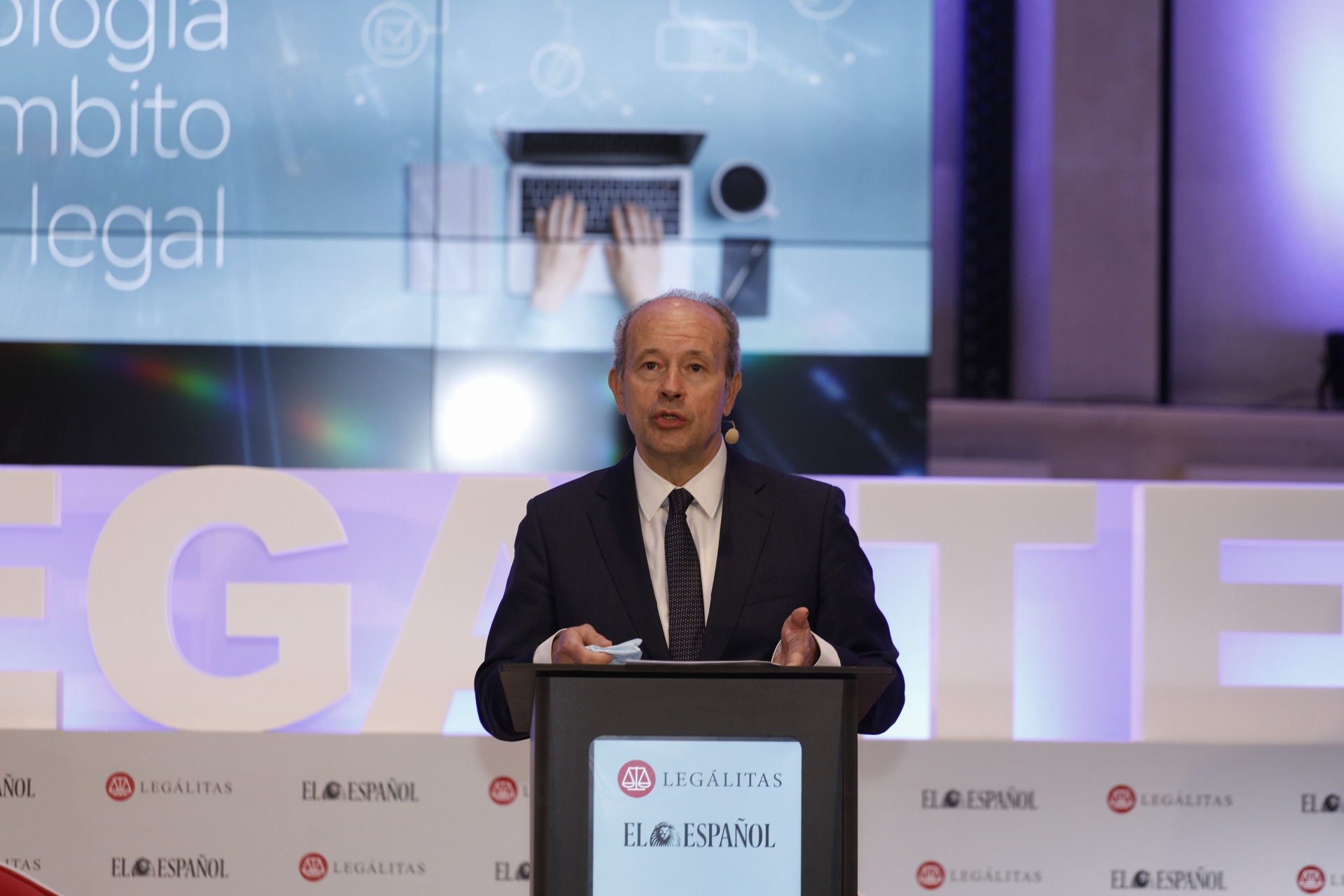 El ministro de Justicia, Juan Carlos Campo, durante su intervención en el Foro Legaltech