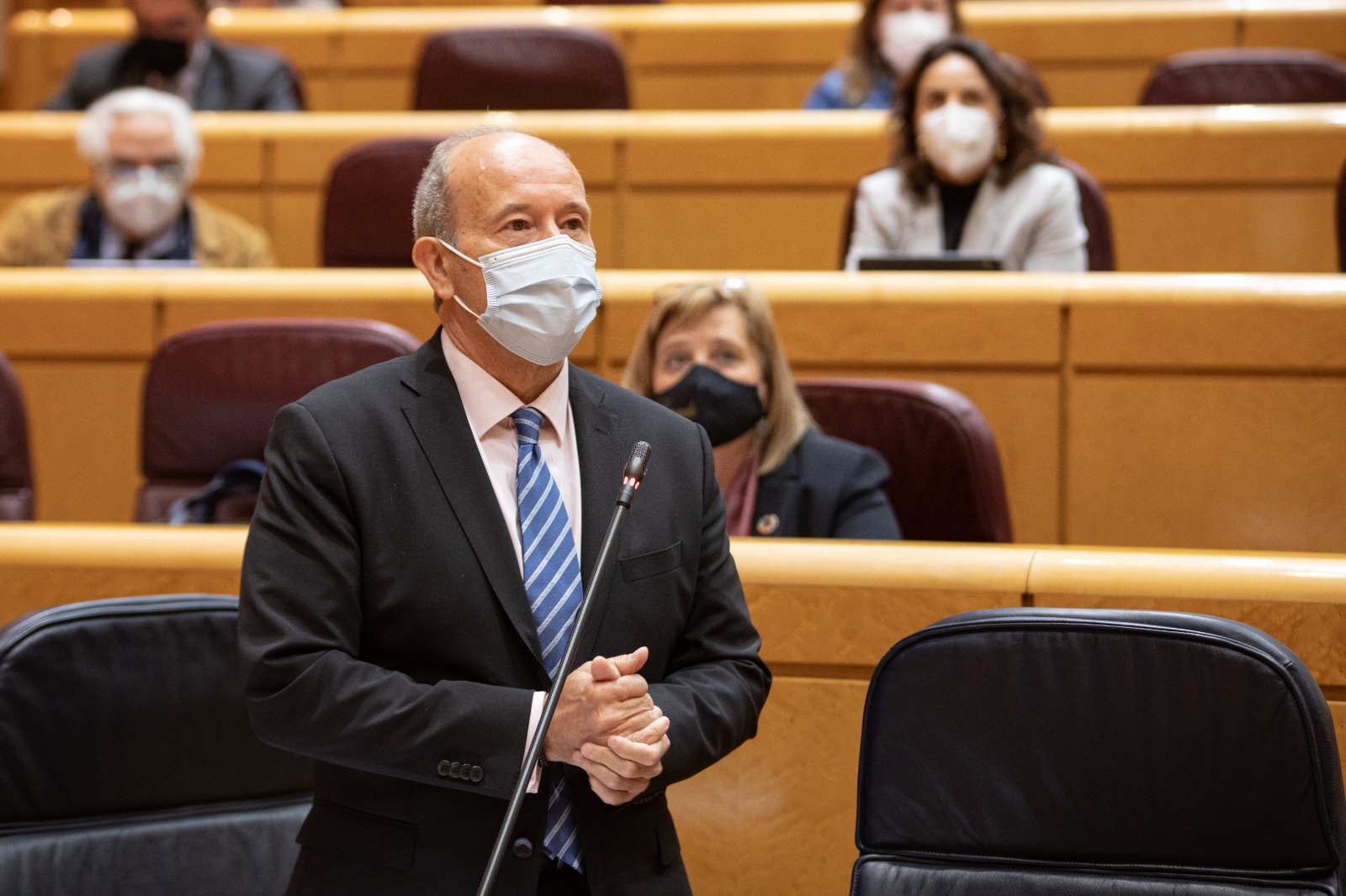 Juan Carlos Campo durante la sesión de control en el Senado