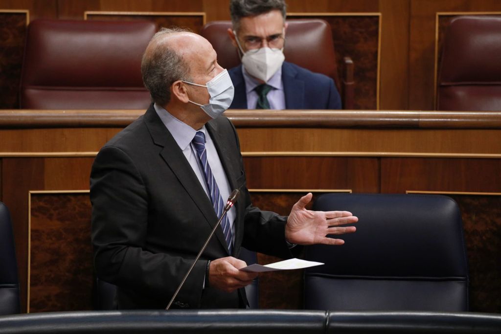 El ministro de Justicia durante su intervención en la Sesión de Control en el Congreso de los Diputados