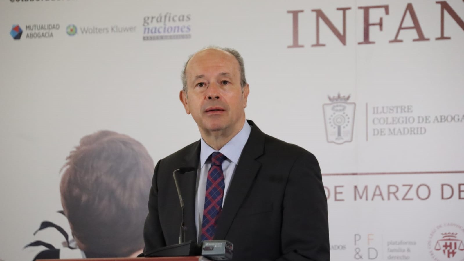 El ministro de Justicia, Juan Carlos Campo, durante su intervención en el I Congreso Infancia y Adolescencia 