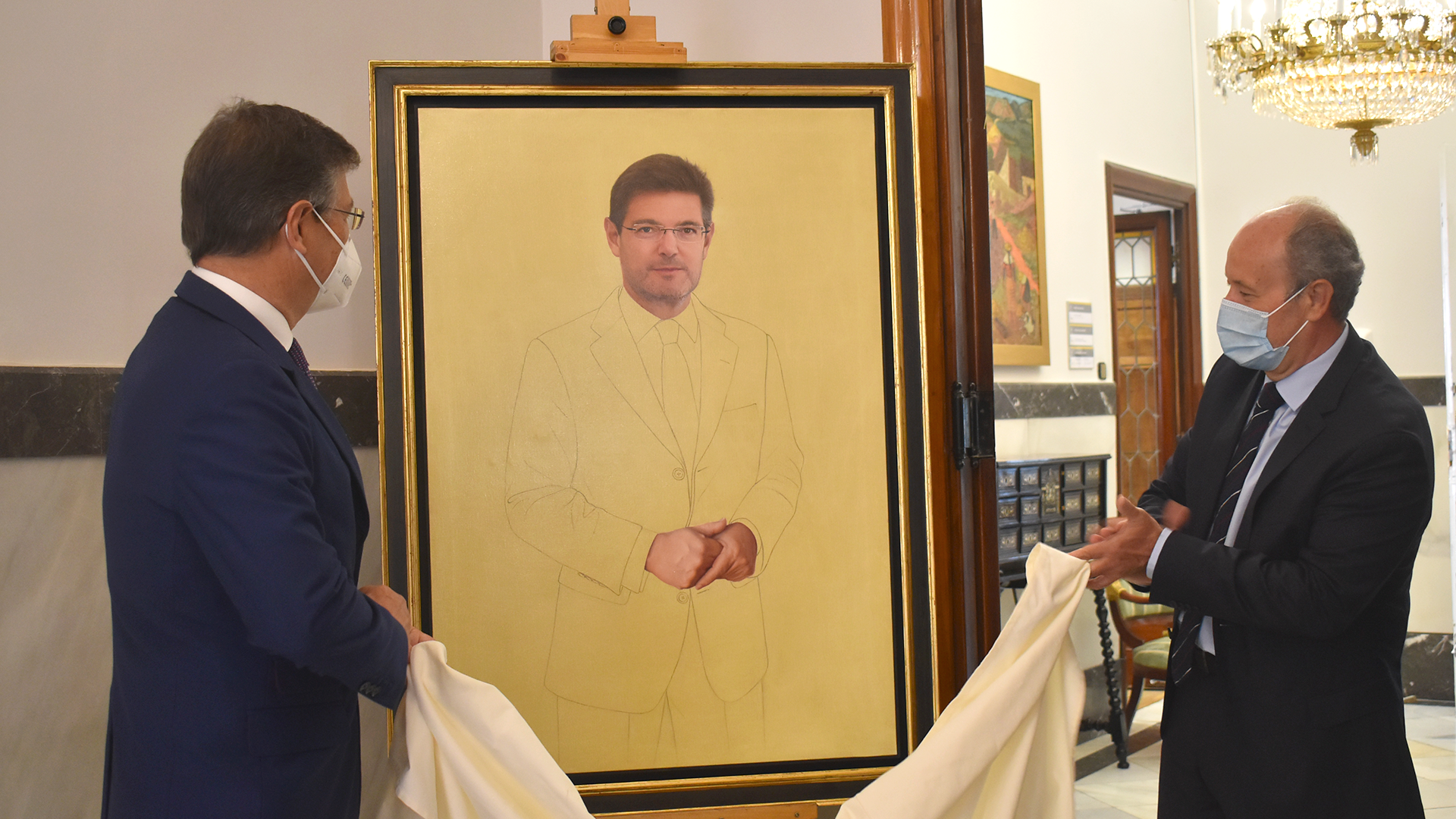 Rafael Catalá asiste al acto de colocación de su retrato oficial en el Ministerio de Justicia