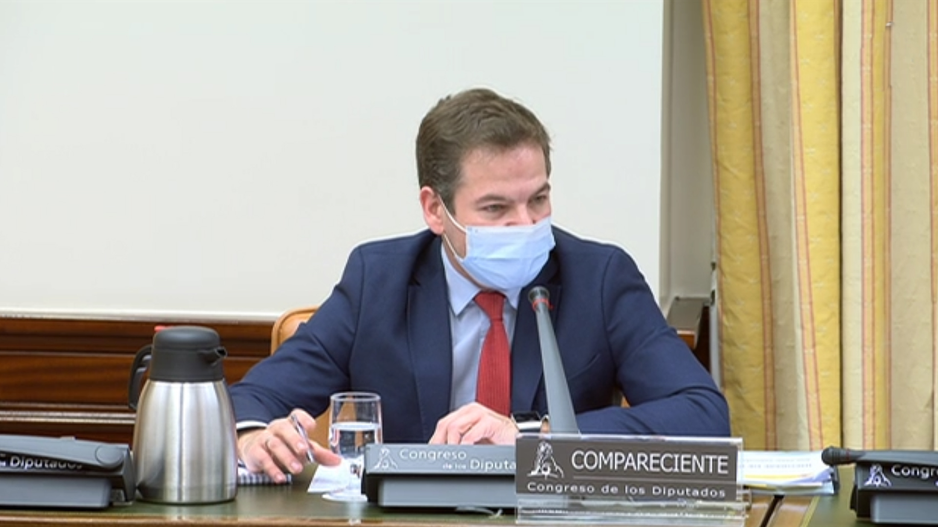 El subsecretario de Justicia, Miguel Bueno, durante su comparecencia ante la Comisión de Justicia
