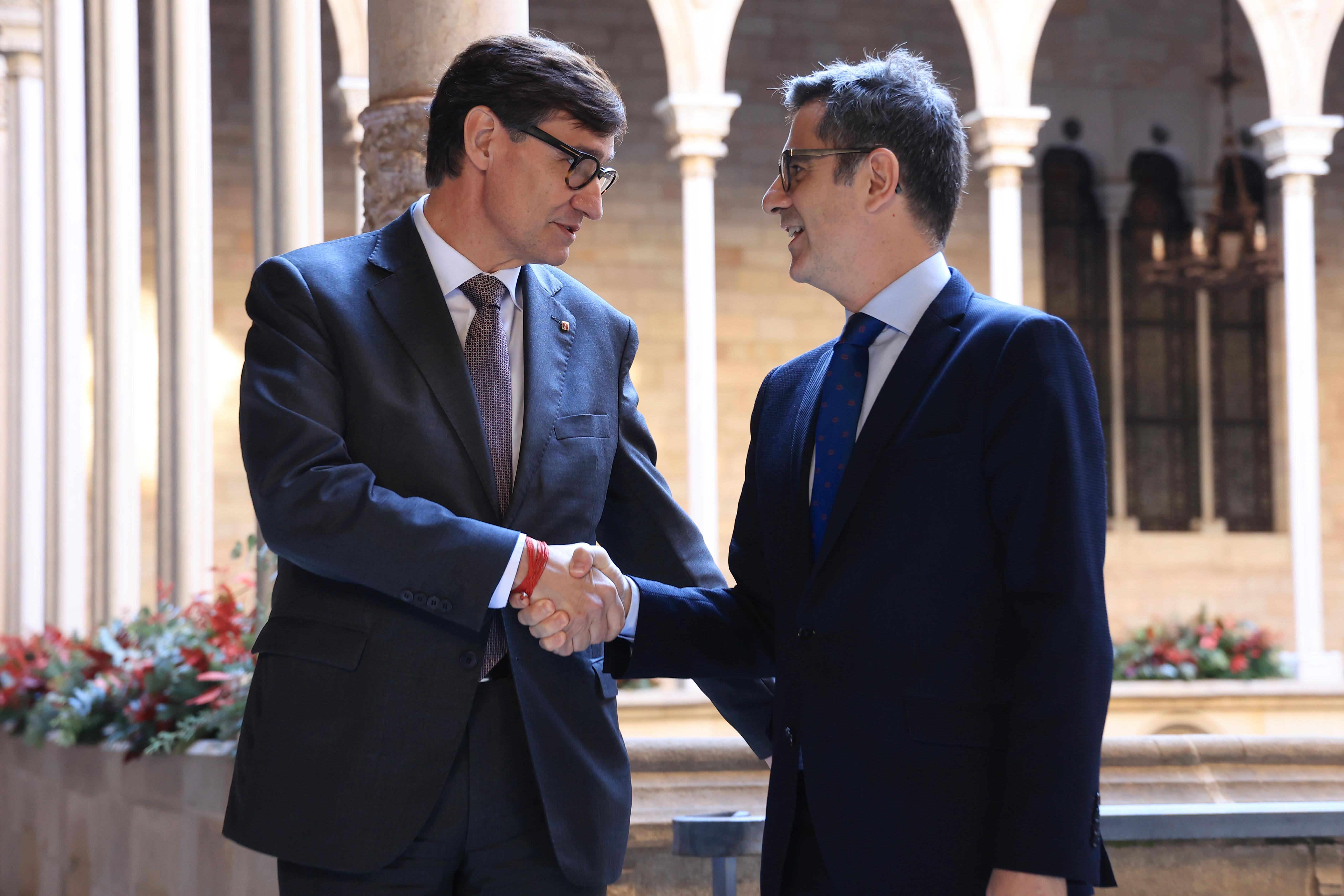Bolaños, con el president de la Generalitat, Salvador Illa