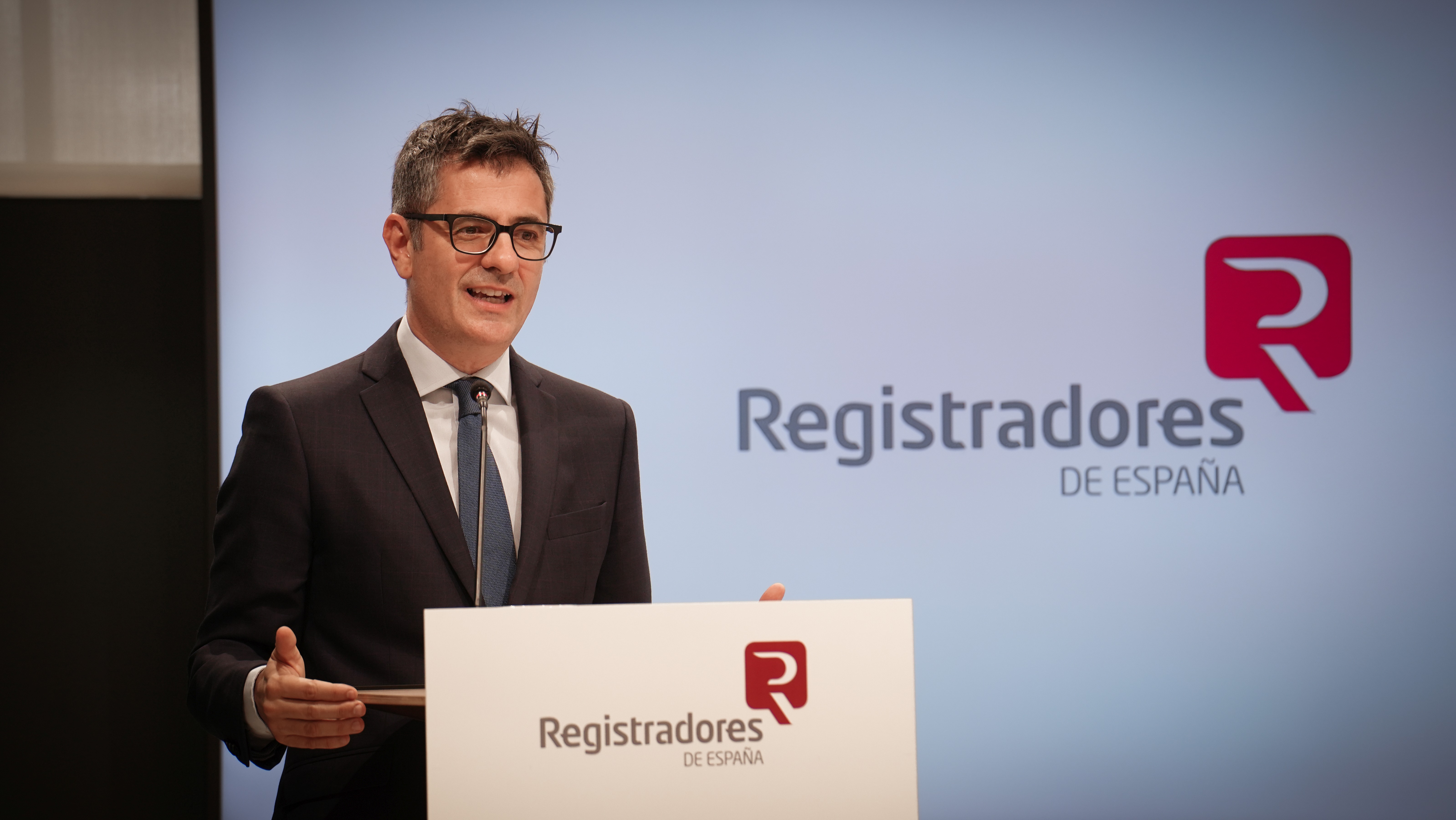 Bolaños durante acto el celebrado con ocasión de la puesta en marcha del Registro Electrónico