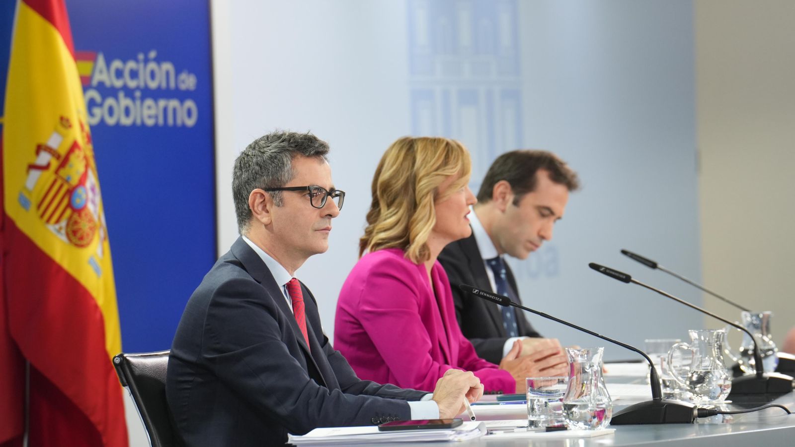 Bolaños durante la rueda de prensa del Consejo de Ministros