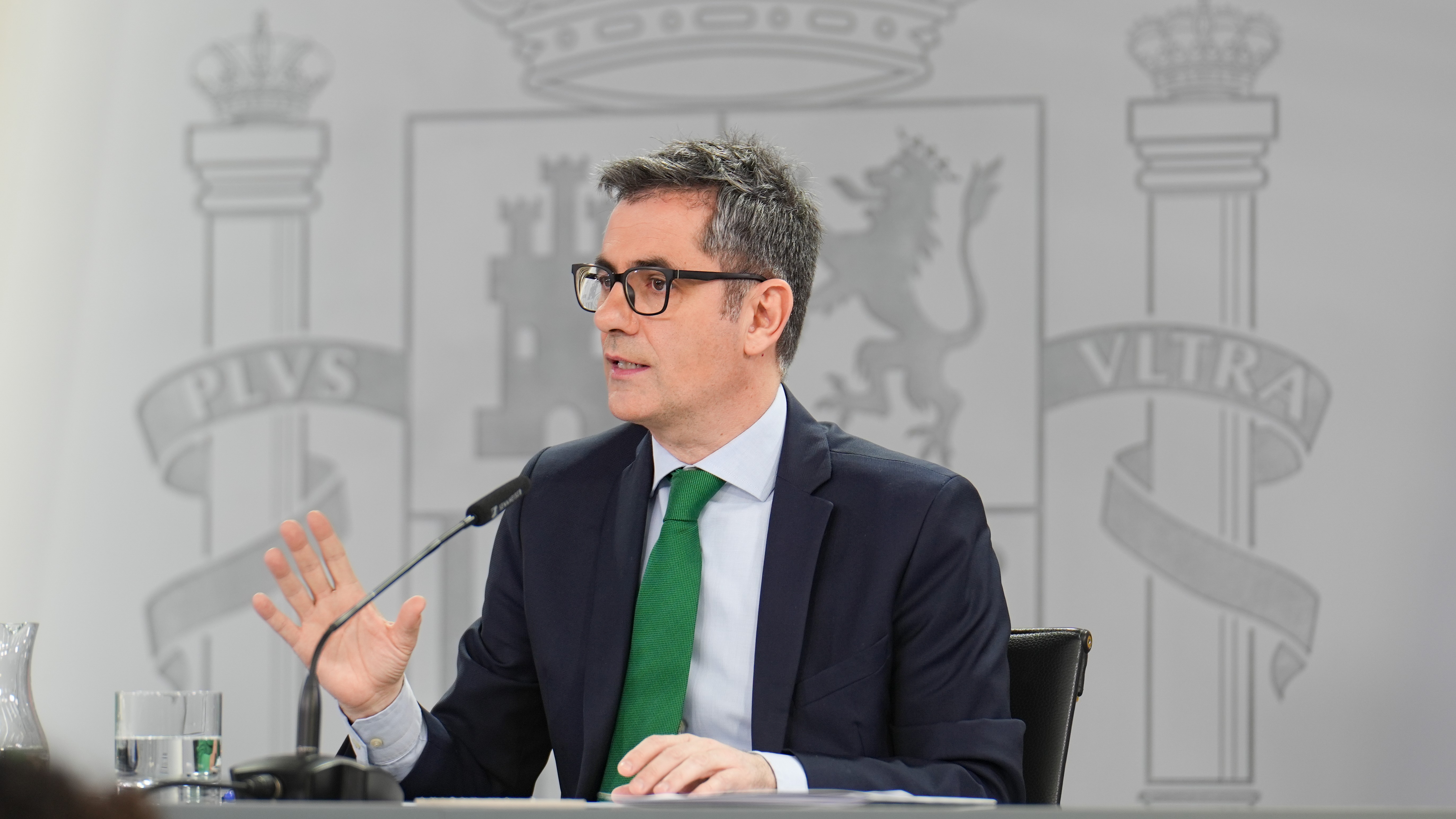 Bolaños durante la rueda de prensa del Consejo de ministros