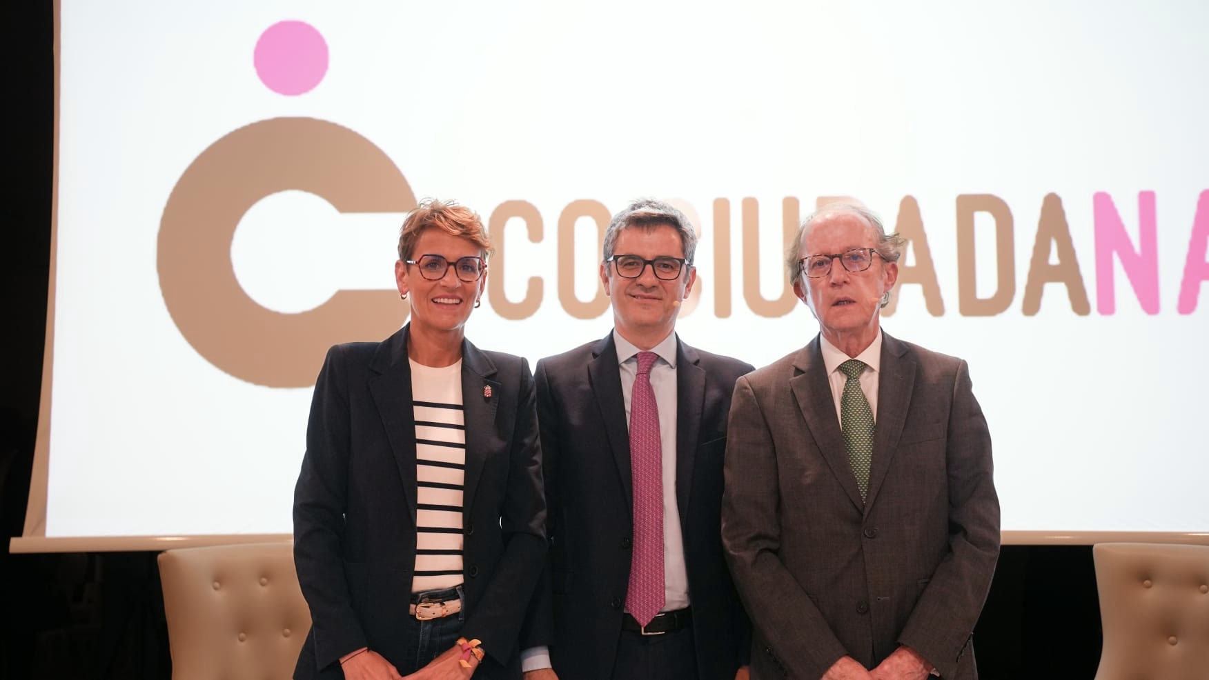 Félix Bolaños, en su visita a Pamplona