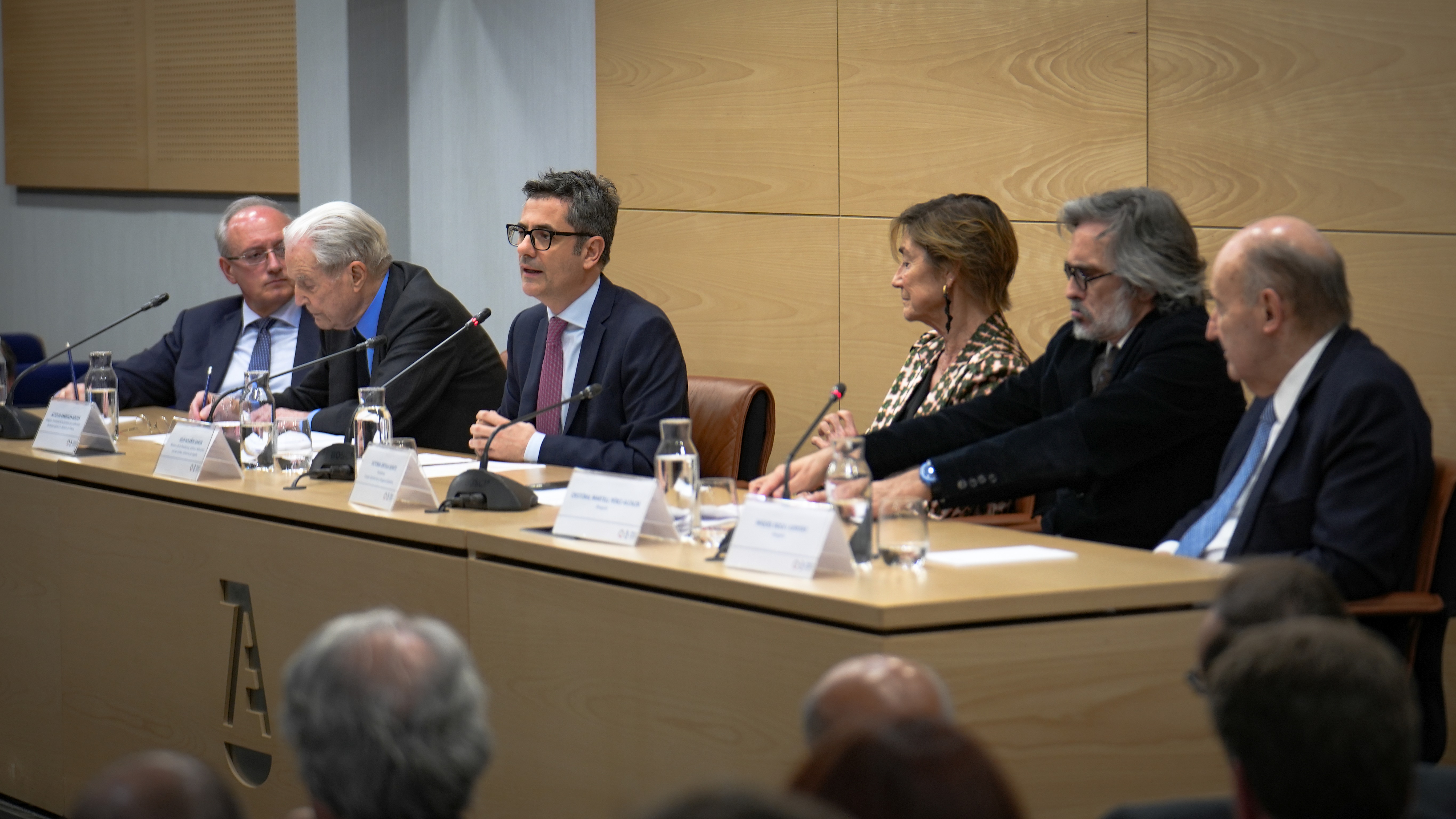Bolaños en un acto sobre la nueva Ley Orgánica del Derecho de Defensa