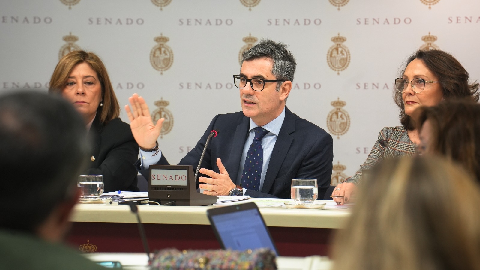 Félix Bolaños, en la Comisión de Justicia del Senado