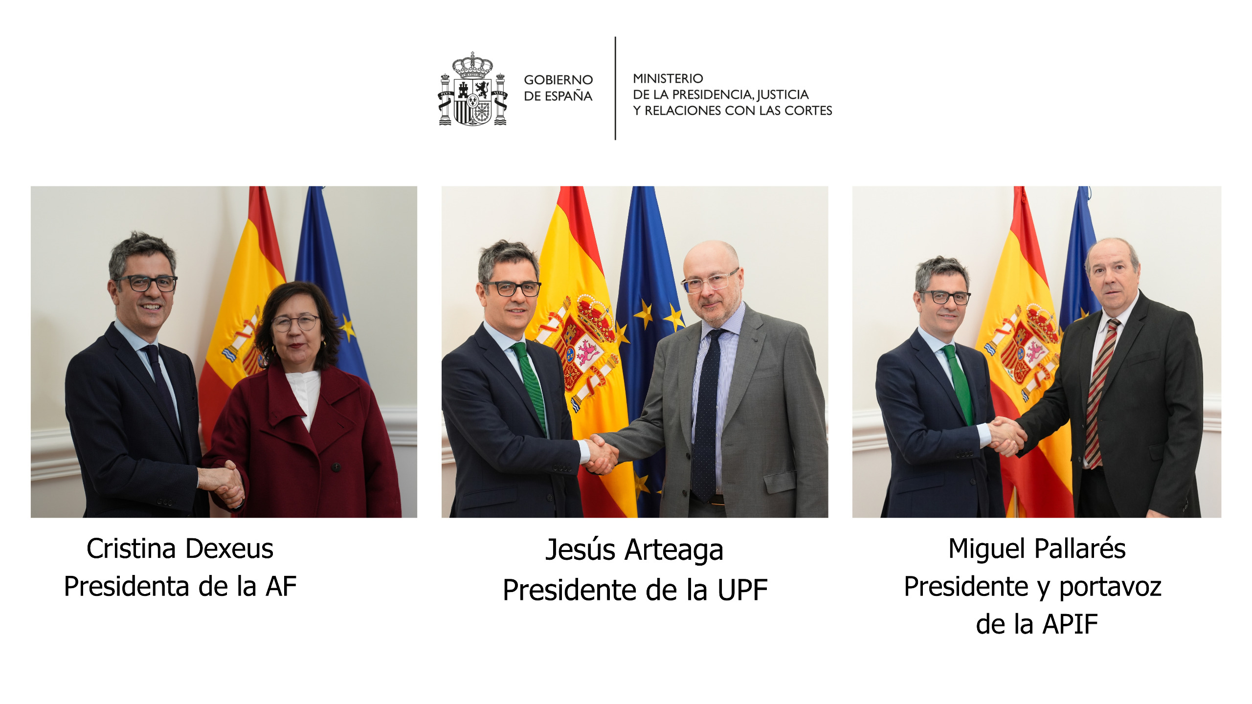 Félix Bolaños con representantes de asociaciones de fiscales