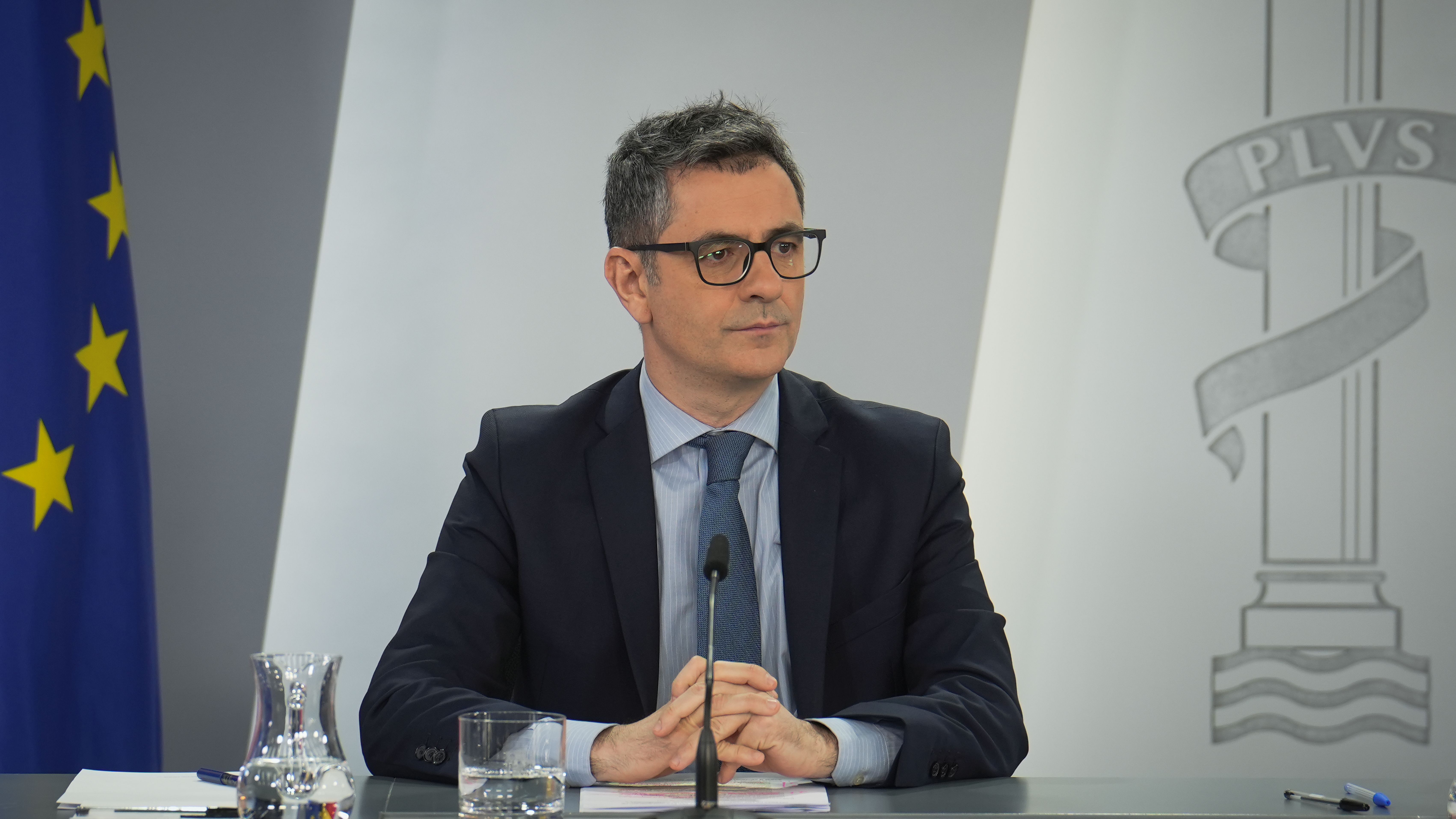 Félix Bolaños durante la rueda de prensa del Consejo de ministros