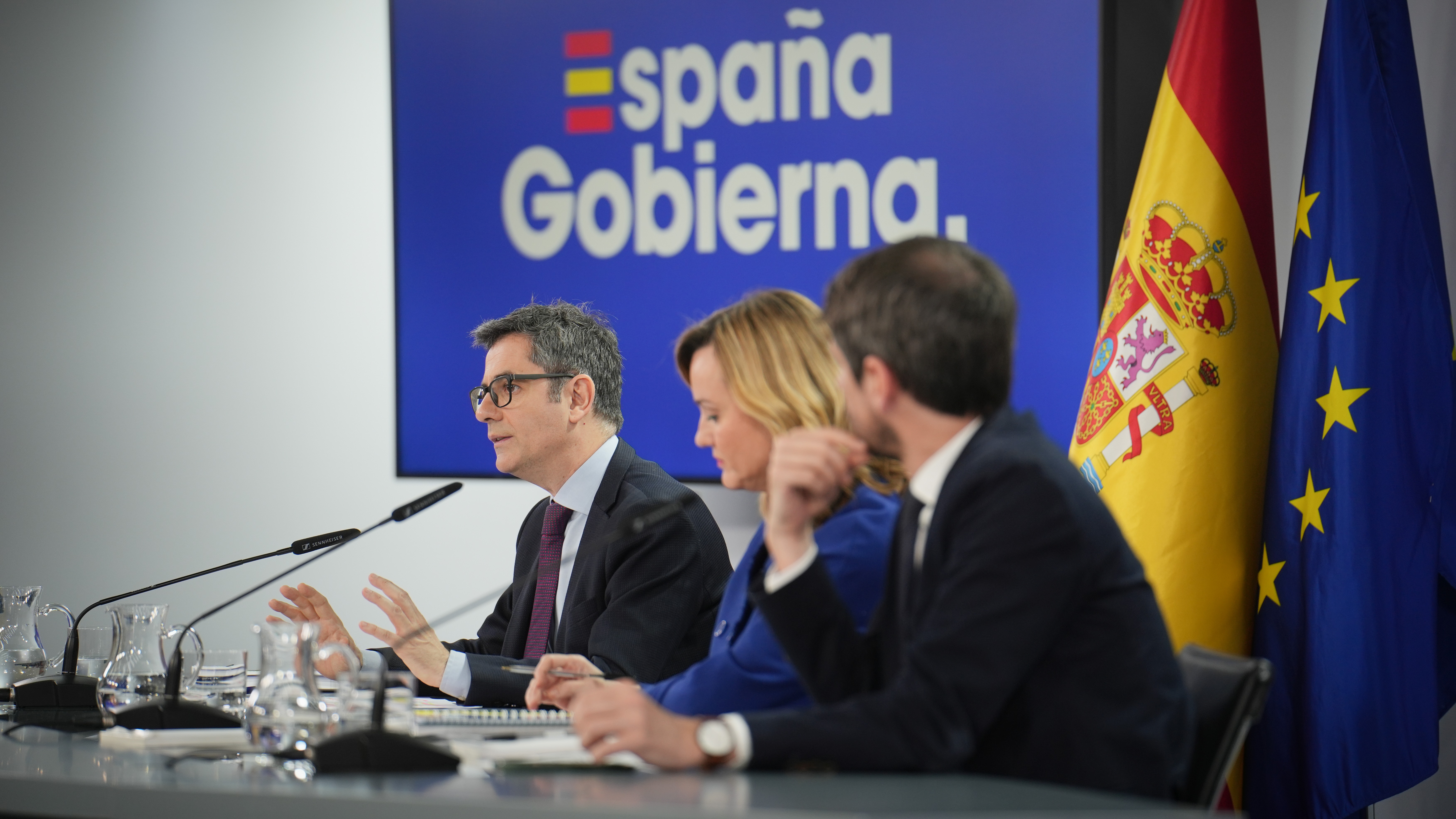 Félix Bolaños durante la rueda de prensa posterior al Consejo de ministros