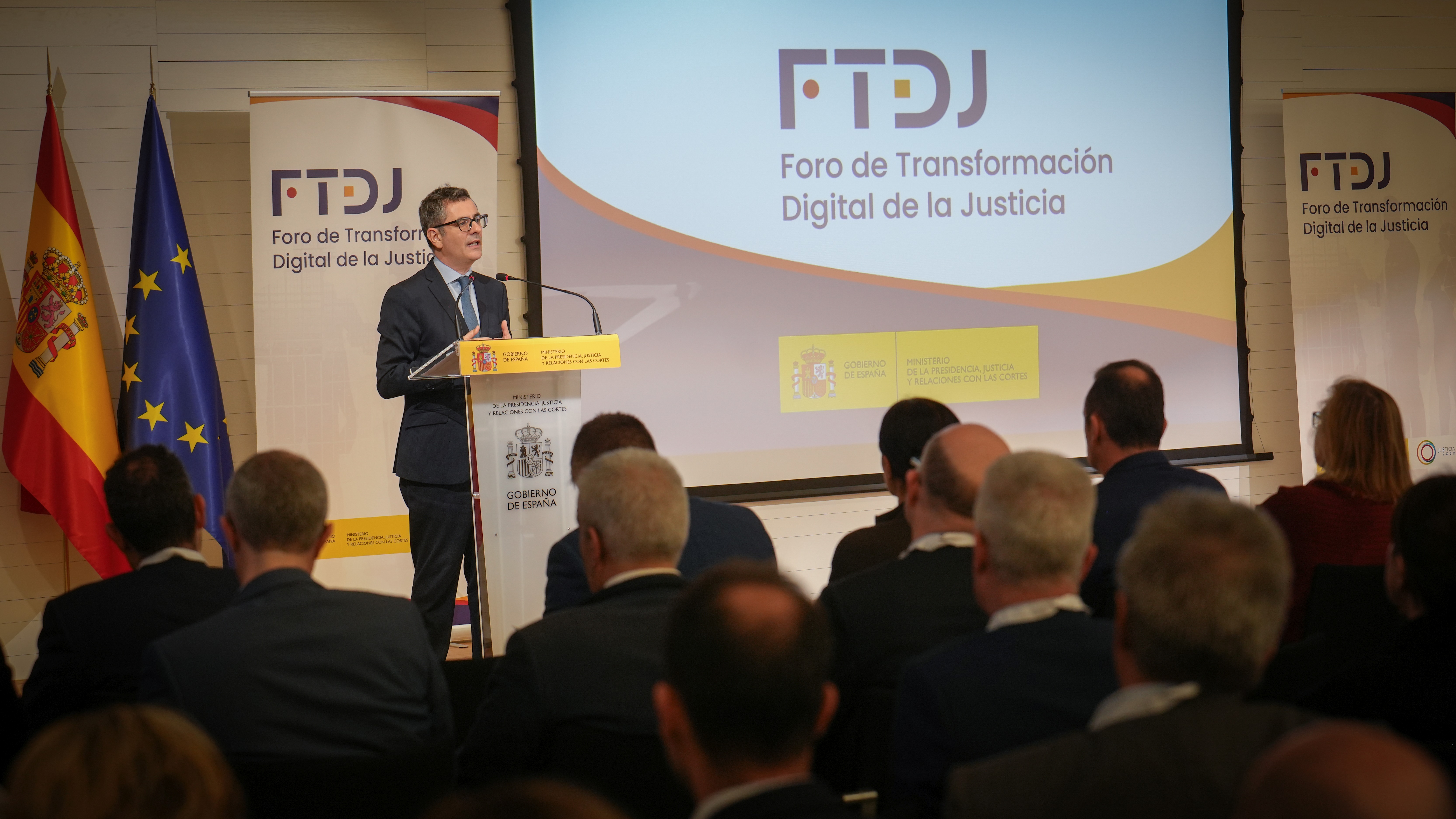 Félix Bolaños en el Foro de Transformación Digital de la Administración de Justicia
