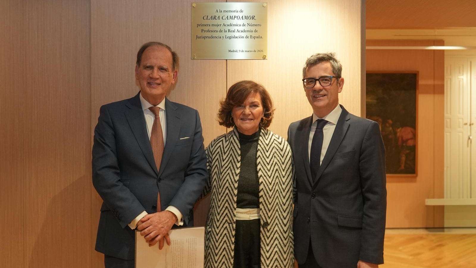 Bolaños asiste al homenaje a las mujeres que accedieron en el siglo XX a la Real Academia de Jurisprudencia y Legislación