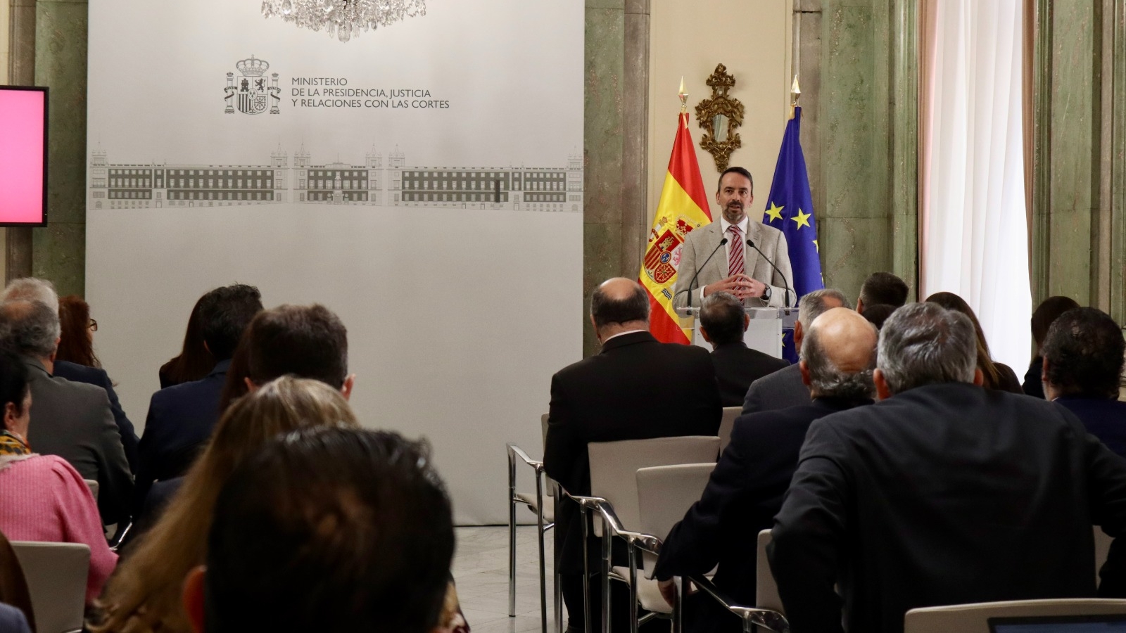 El secretario de Estado de Justicia, Manuel Olmedo durante la jornada sobre eficiencia en la digitalización de la Justicia