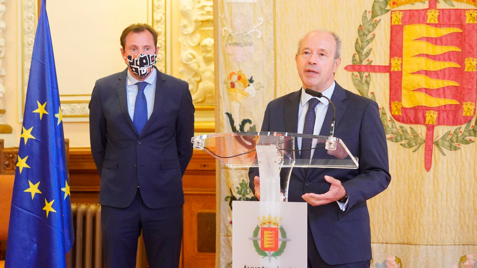 Juan Carlos Campo con el alcalde de Valladolid, Óscar Puente