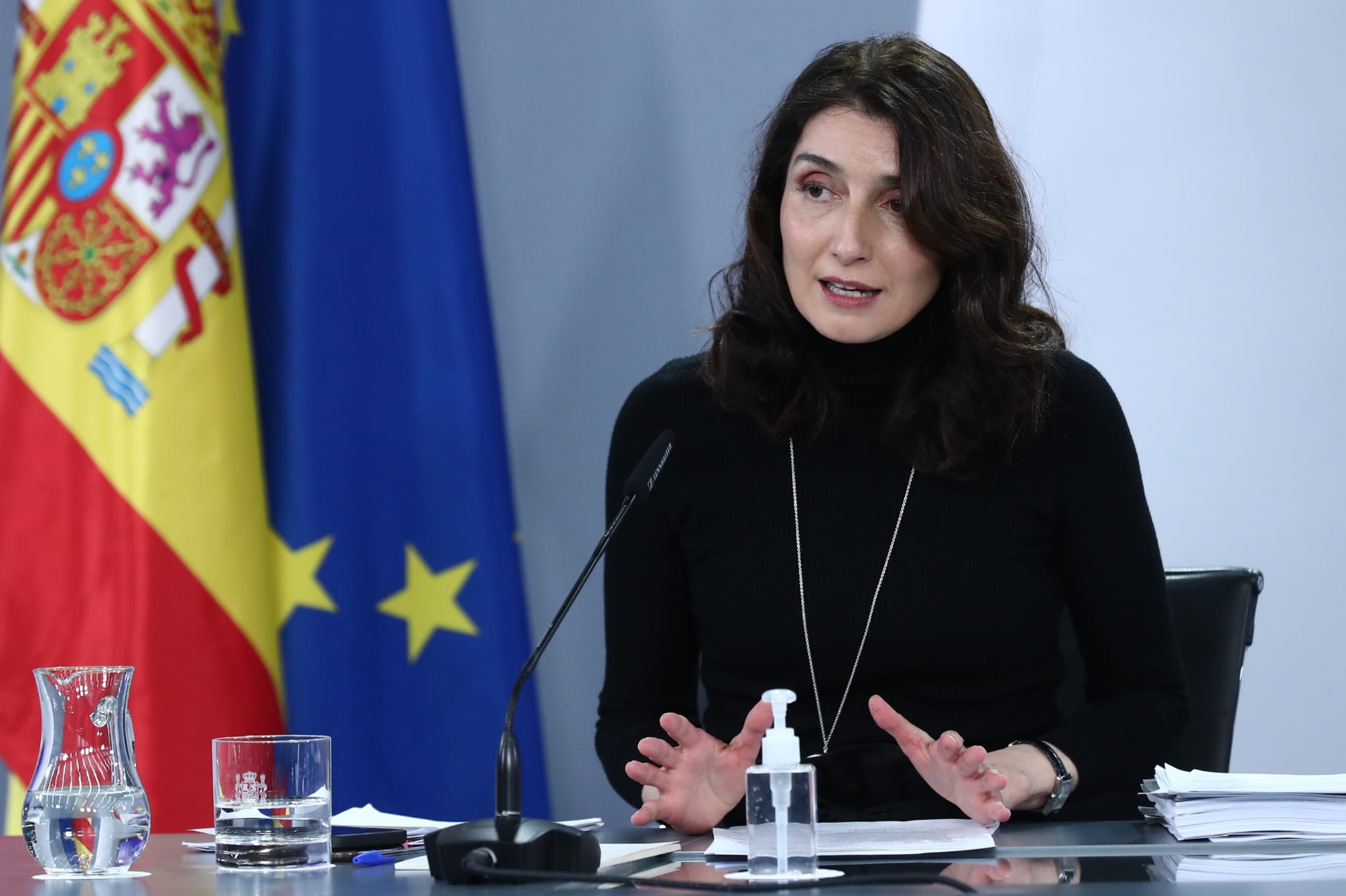 Intervención Pilar Llop en rueda de prensa posterior al CMin