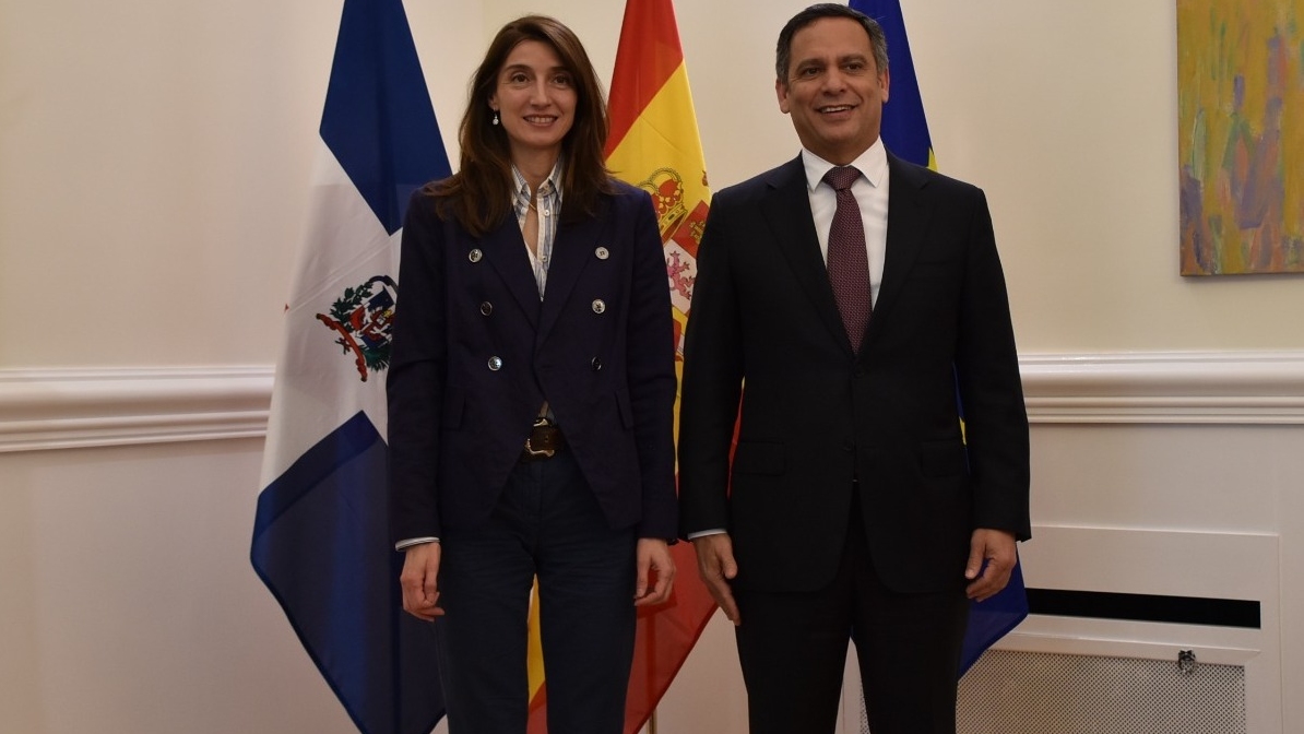Pilar Llop con el presidente de la Suprema Corte de Justicia de República Dominicana