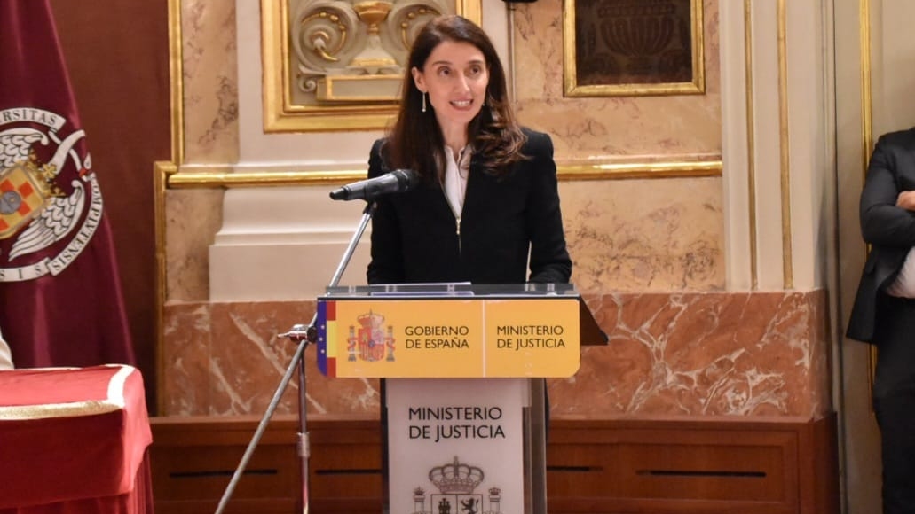 Pilar Llop en el Paraninfo de la UCM