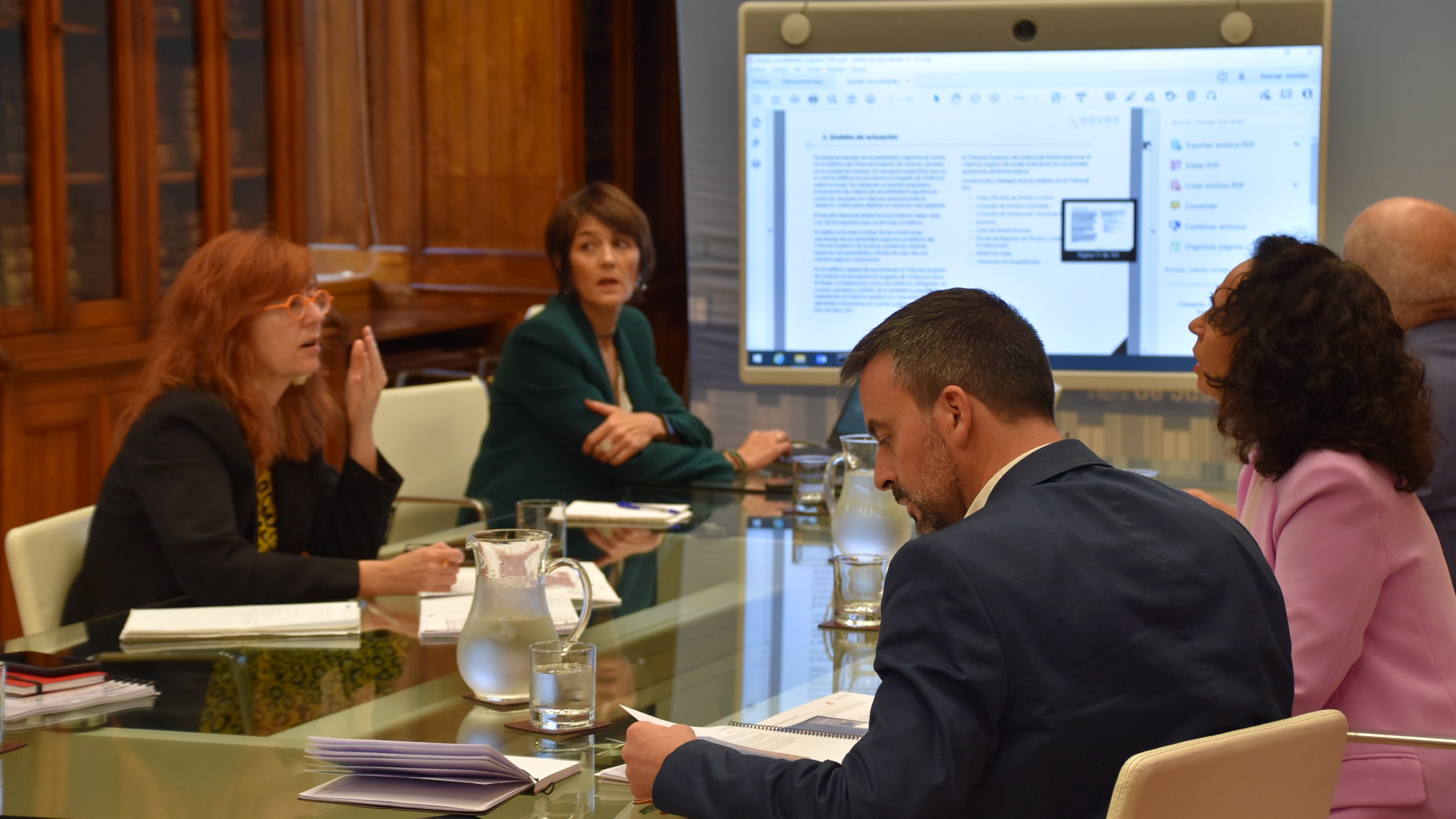Reunión del Ministerio de Justicia con el TSJExt