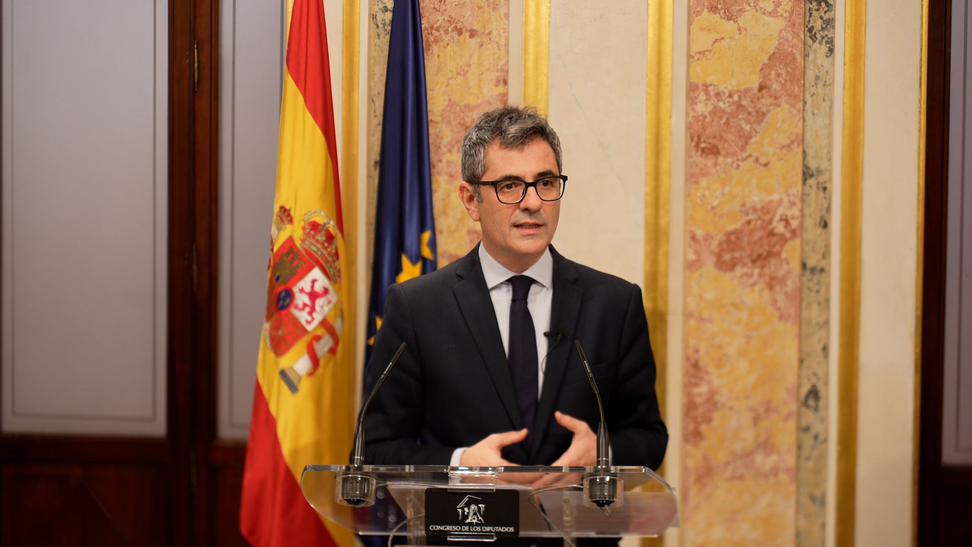 Bolaños en rueda de prensa tras la reunión