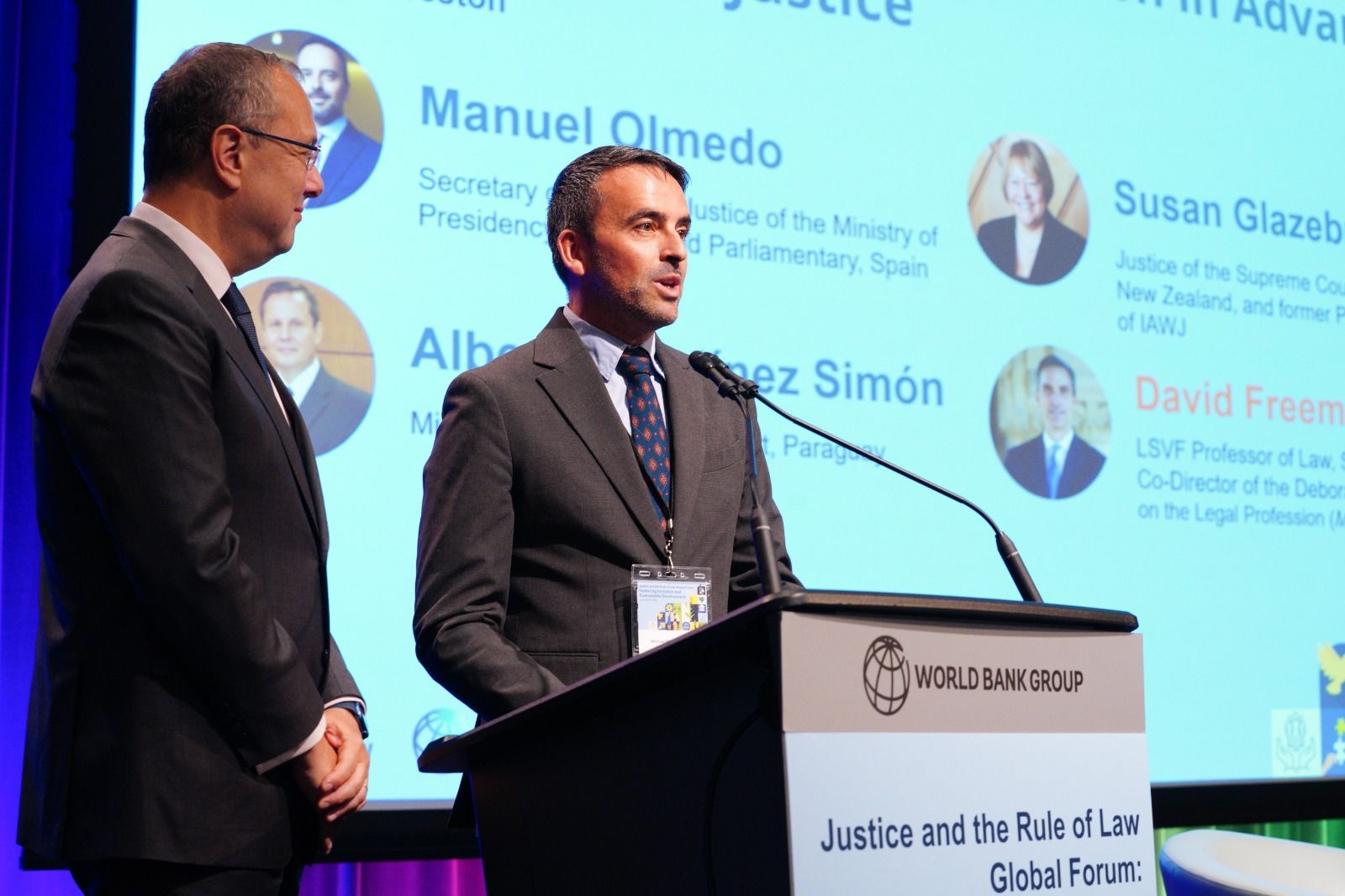 Olmedo, durante su participación en el ‘Foro Mundial sobre Justicia y Estado de Derecho'