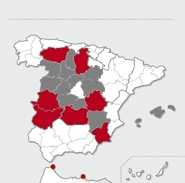 Mapa de Sedes de la Oficina Judicial